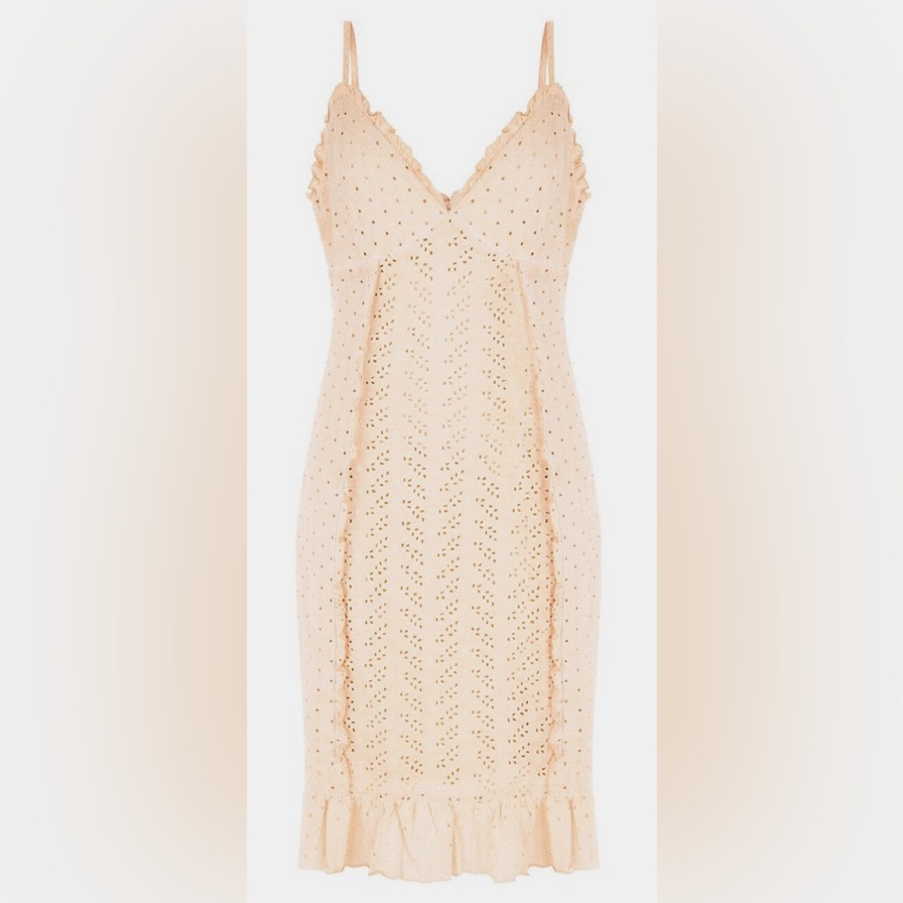Guess Eyelet Ruffle Dress NWT